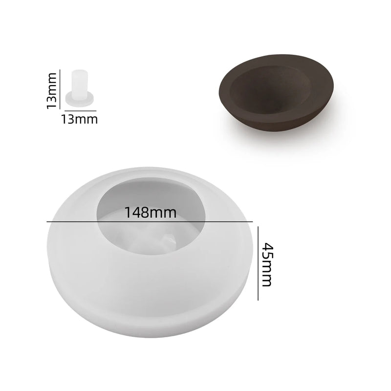 Formora | Silikonform Unregelmäßige Schale | Runde Deko- & Gießform | Für Harz, Gips & Schmuckablagen