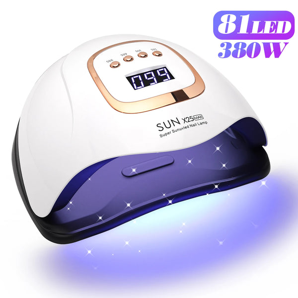 UV-LED Nagellampe NailRadiant Pro 81 | 81 LEDs | 4 Timer-Modi | Smart Sensor & Painless-Technologie | Für UV & LED Gel