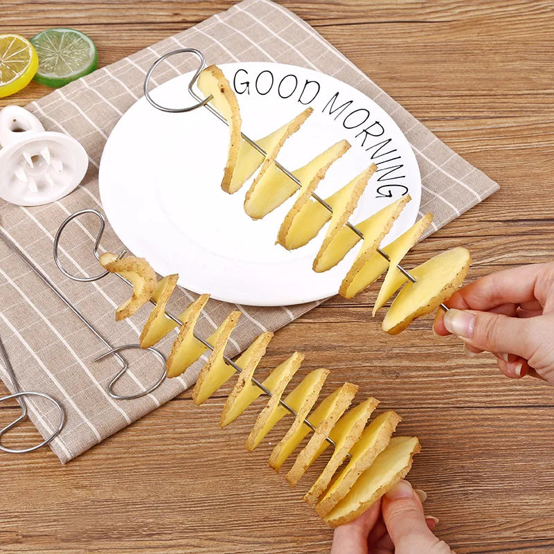 Kartoffel-Spiralschneider Spirafino BBQTwist | Edelstahl-Spiral-Cutter für Chips & Grillspieße | Für Camping, Küche & Grillabende