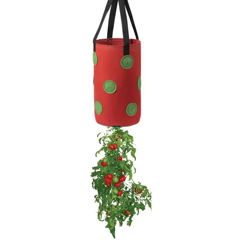 Vertiflor Hängender Pflanzsack mit 13 Taschen | Mehrzweck-Pflanztasche für Tomaten & Erdbeeren | Atmungsaktiv & Wiederverwendbar