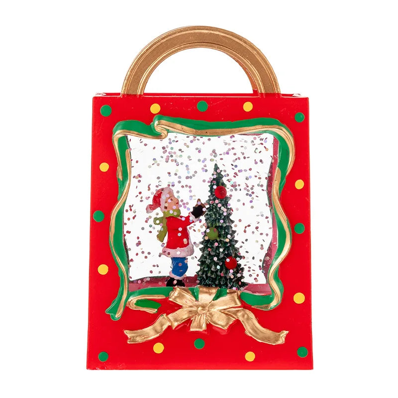 Weihnachts-Schneekugel Lampe | LED Wasserball mit Wirbelndem Schnee | Dekorative Geschenkbox & Festliche Beleuchtung | Lunavine