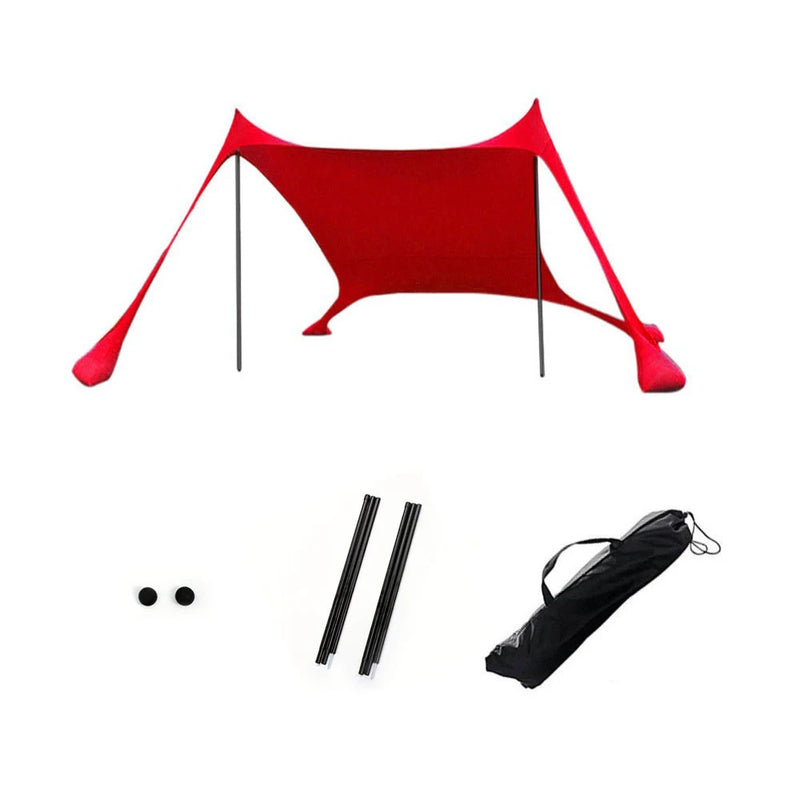 Solaviva Strandmuschel mit UV-Schutz UPF50+ | Winddicht & Wasserdicht | Für 3–4 Personen | 200×200×170 cm