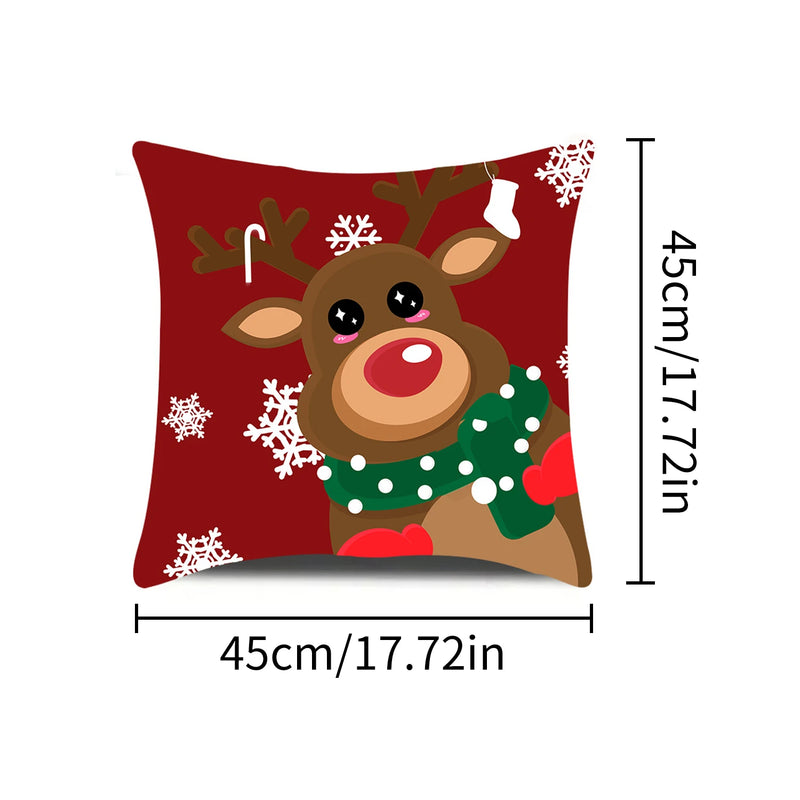 Weihnachts-Kissenhülle Lunavia | 2D Druck | Santa Claus Design | 45×45 cm | Festliche Weihnachtsdeko & Geschenkidee