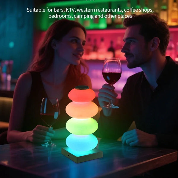 AuraGlow LED-Tischlampe | 16 RGB-Farben & Warmweiß | Touch-Dimmung | USB-Betrieb | 3W