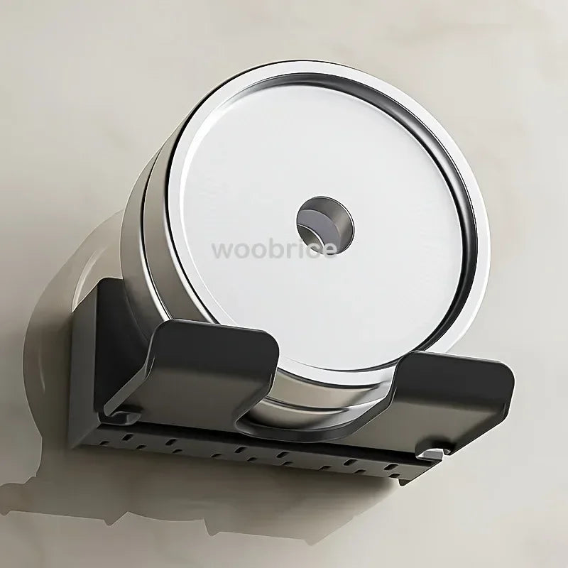 Föhnhalterung AirNest FlexMount | Wandregal für Badezimmer | Bohrfrei | 16 × 11 × 6,5 cm | Mit Kabelaufbewahrung & Fallschutz