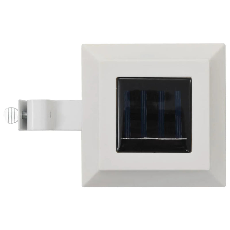 Heliova FenceBright Solar LED Zaunleuchten 6er-Set | Kaltweiß | Mit Halterung & Schrauben | Solarbetrieben & Wetterfest