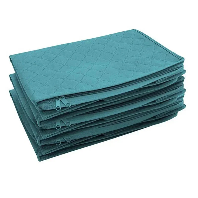 TexturaBox Faltbare Aufbewahrungsbox 49×36×21 cm | Mit Sichtfenster & Reißverschluss | Für Kleidung, Decken & Spielzeug