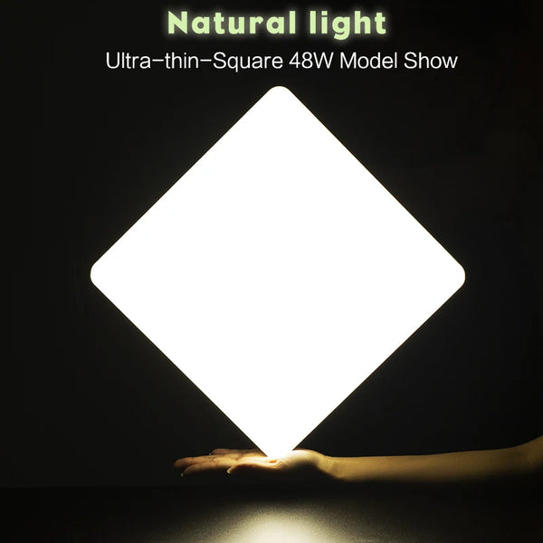 LumiSquare LED Deckenleuchte | Ultra-Flach & Modern | 18W/24W/36W/48W | Warm-, Neutral- & Kaltweiß