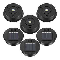 Solaverna 6er Set Solar-Ersatzdeckel für Gartenlaternen | Ø 7 cm | LED-Leuchten mit Solarpanel | Wasserdicht & Automatisch