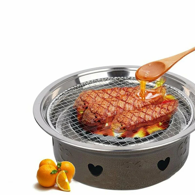 Grillinox BBQ Grillrost | Edelstahl Grillgitter für Camping & Küche | Rostfrei & Hitzebeständig | 30 x 25 cm