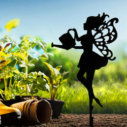 Mythura Gartenfigur im Fantasy-Stil | Metall-Dekoration für Innen & Außen | Ohne Strom | Rostfreies Eisen
