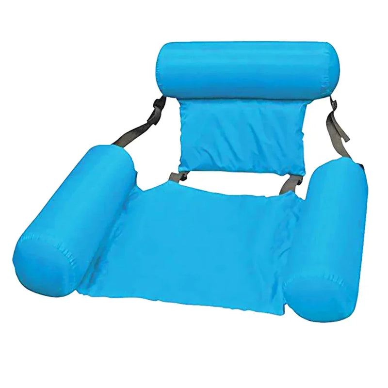 Aufblasbarer Wasserhängesessel | Verstellbar & Tragbar | AquaLiva Pool-Lounge für Strand & Schwimmbad – 100×120 cm