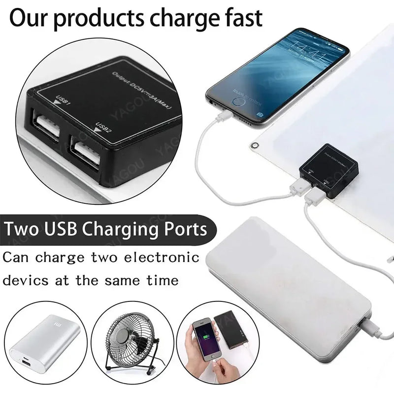 Tragbares Solarpanel SOLVION Charge 100W | 5V | Dual USB | Wasserdicht | Outdoor & Camping