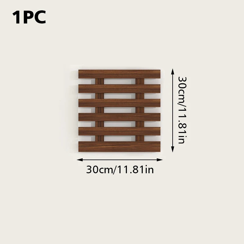 Boho Blumenrahmen | Massivholz | 30×30 cm | Handgefertigte Wanddeko