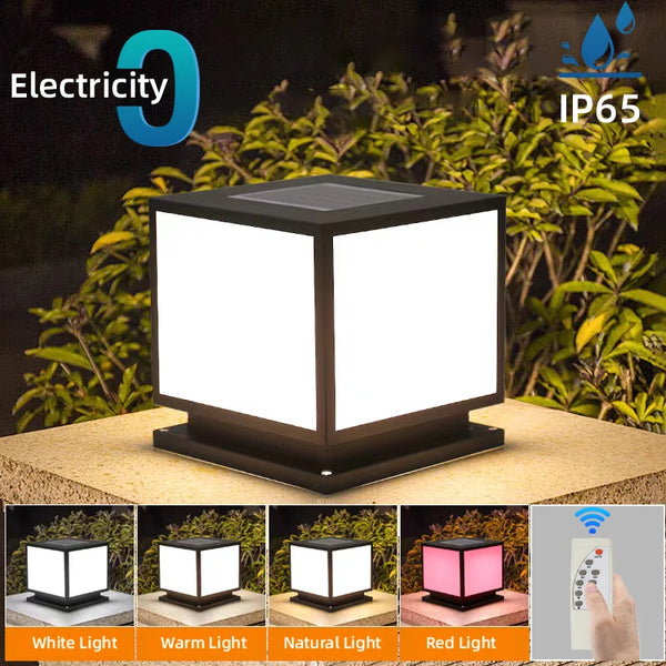 Solara PillarGlow Solar-Lichtsäule LED mit Fernbedienung & Timer – IP65 Wasserdicht
