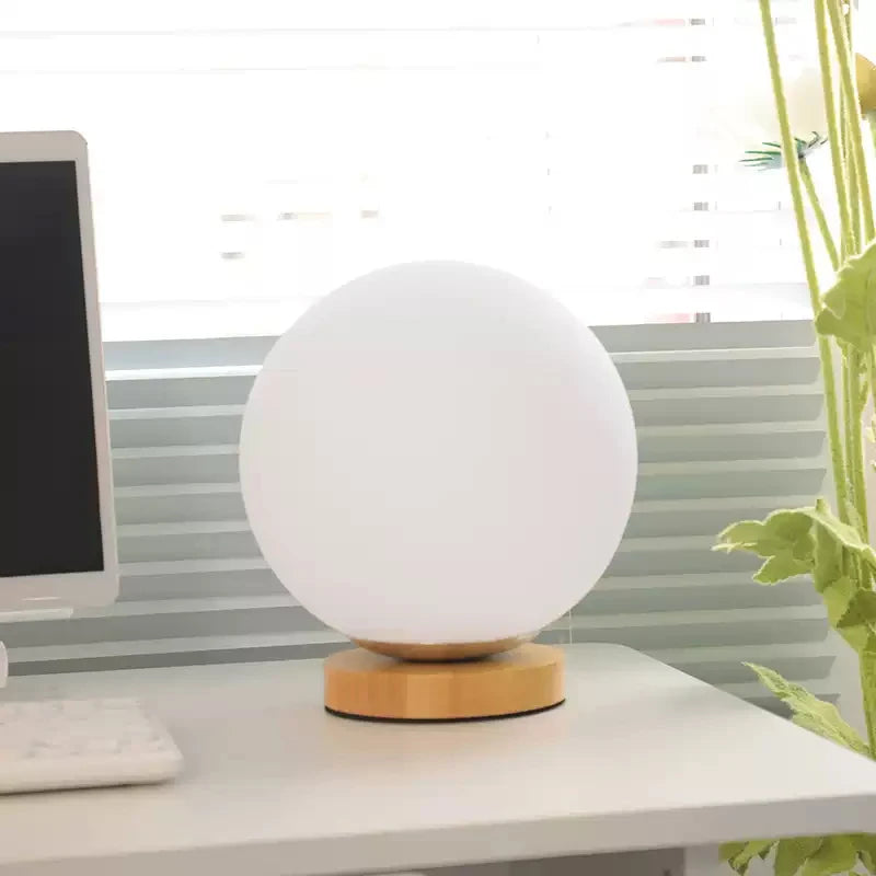 LumiCraft Touch-Tischlampe | USB-Wiederaufladbar | Warmweiß & RGB | Holz- & ABS-Design | 3W