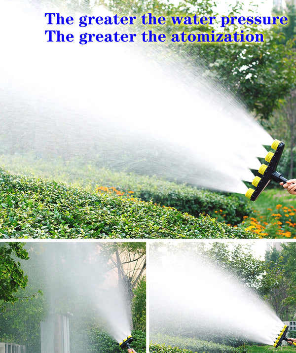 AGROJET Vernebler-Sprinkler | Hochdruck-Sprühkopf mit 3–6 Düsen | Für Garten- & Landwirtschaftsbewässerung – Gelb/Schwarz