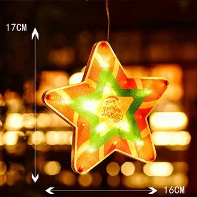 LumiFest LED Weihnachtsdeko | Schneemann & Weihnachtsmann | Leuchtende Fensterdekoration | Warmweißes Licht