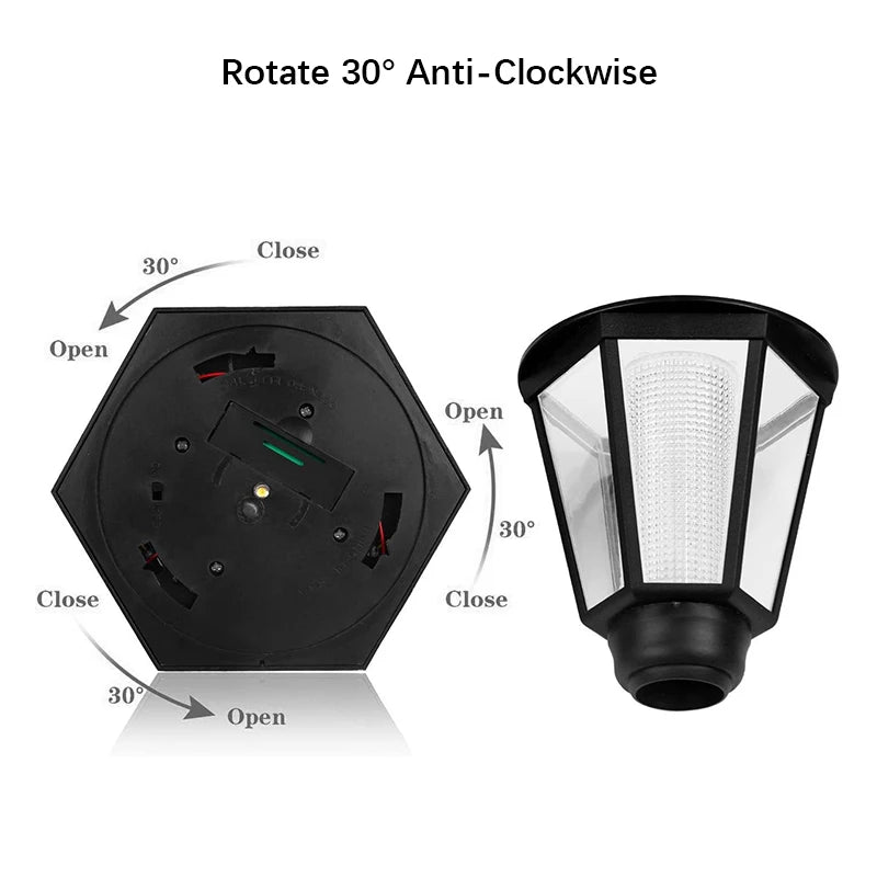 Solara Solar Gartenlampe | Sechseck-Design | Warm- & Kaltweiß | 8h Leuchtdauer | Wetterfest