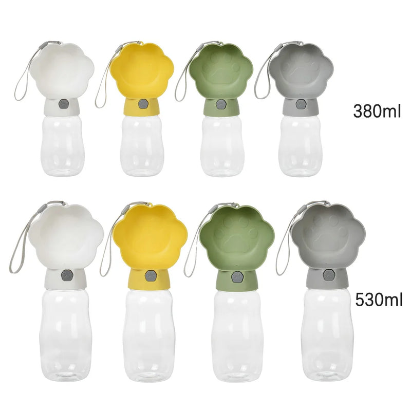 Trinkflasche Droppa DuoBottle | 2-in-1 Wasser- & Futterspender für Hunde & Katzen | Auslaufsicher & tragbar | 380 ml / 530 ml
