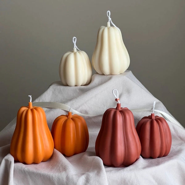 KürbisKerze Moldy | Silikonform für Duftkerzen | Wiederverwendbar & Flexibel | DIY Herbst & Halloween