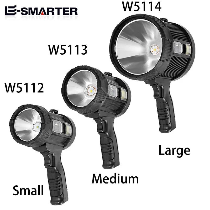 Handscheinwerfer LuminexPro 900K | 900.000 Lumen | 10000 mAh Akku | Solar & USB Ladefunktion | IPX5 Wasserdicht