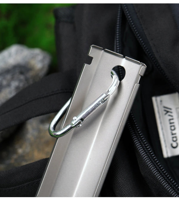 Tivaro EdgeLite Titan-Handschaufel mit Wellenschliff & Clip | Ultraleicht & rostfrei | Für Camping, Garten & Outdoor