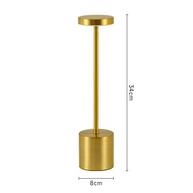 LUMORA LED-Tischlampe | Dimmbar & Kabellos | Wiederaufladbar | Aluminium