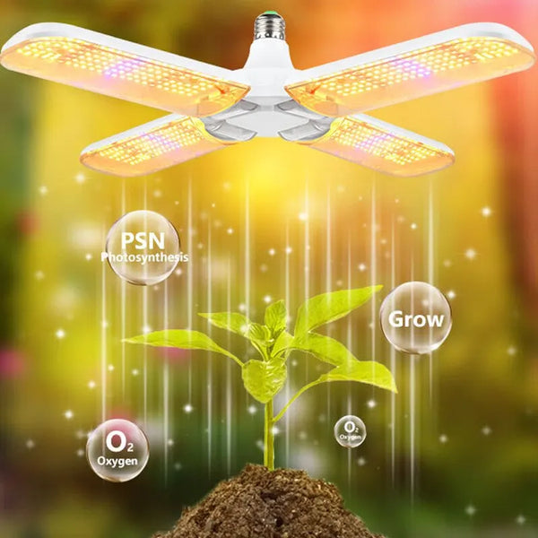 Floravolt GrowPro LED Pflanzenlampe Vollspektrum | Klappbar mit Stativ | Zeitschaltuhr & Höhenverstellbar | Für Indoor-Zucht & Wachstum