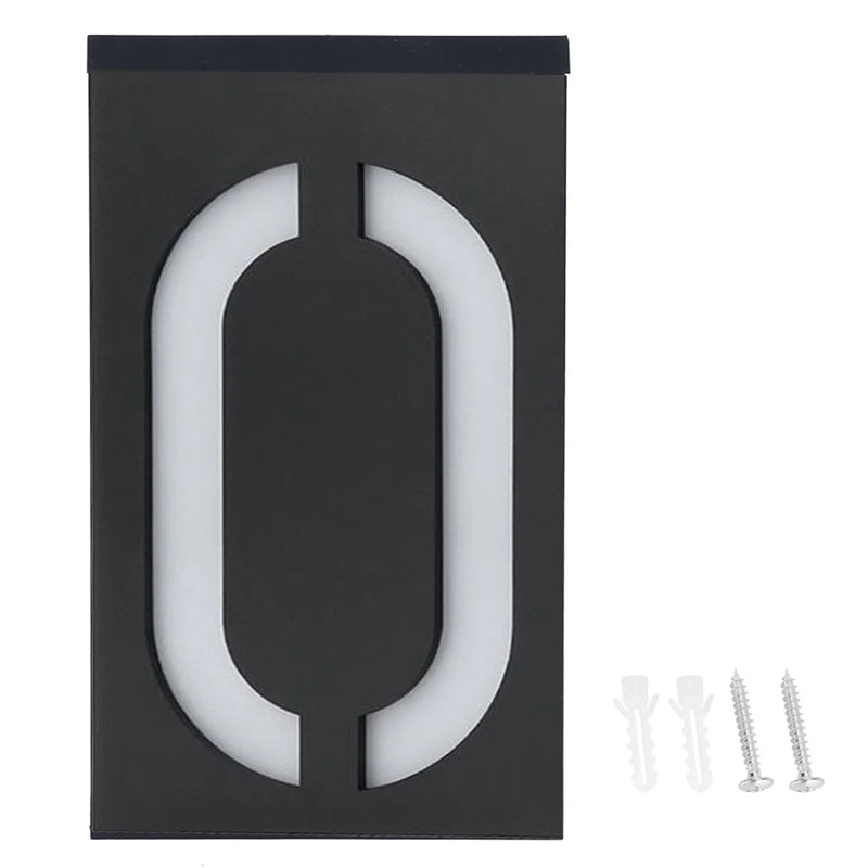 Numelux Solar Hausnummernleuchte | LED Beleuchtet | Wetterfest IP55 | Automatisches Licht bei Dunkelheit