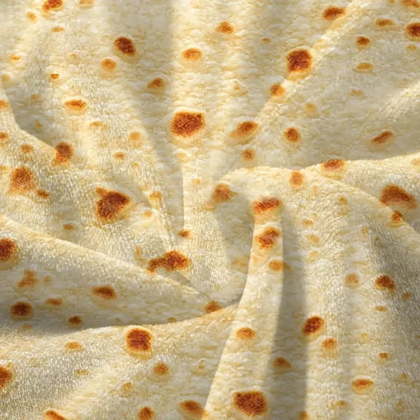 CosyTilla Flanell-Decke | Weiche & Warme Tortilla-Design-Decke für Sofa, Bett, Büro, Camping & Reisen