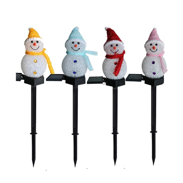 LED Schneemann Solarleuchte | Weihnachtsdeko Außen | Garten & Wegbeleuchtung