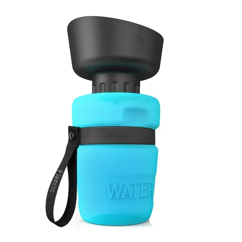 Hunde-Trinkflasche HydroPaws | 520 ml | Tragbar & Auslaufsicher | Mit Faltbarem Napf
