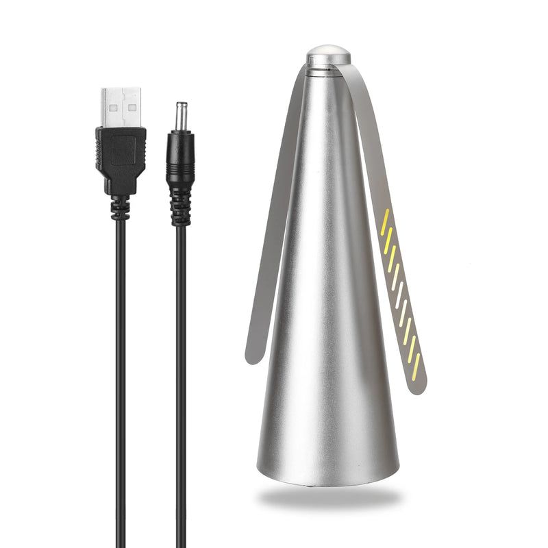 AeroLumen Naturguard Fliegenvertreiber Tischventilator | 360° rotierender Insektenabwehr-Fächer | Leise & Sicher | Für Outdoor, Camping, Picknick