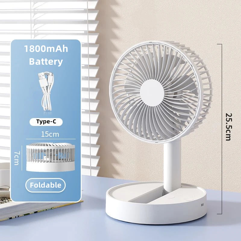 Faltventilator AeroFold | 4-Stufen USB-Lüfter mit Timer | Kompakt & Leise | Für Innen & Außen