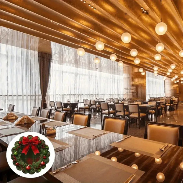 Nordamira | Weihnachtliche Platzsets Rund | 4er-Set | Rutschfest & Hitzebeständig | Festliche Tischdekoration