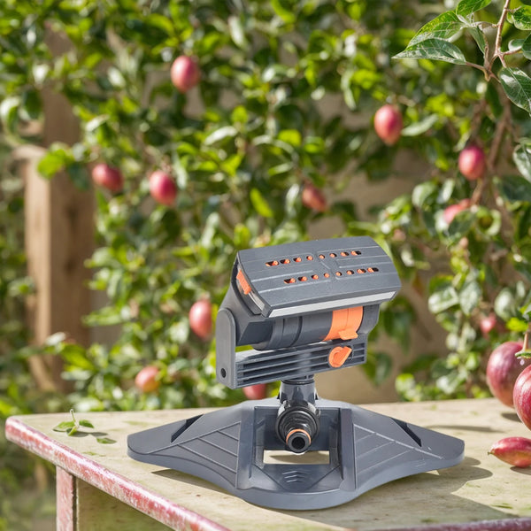 AquaFlex Mini Rasensprenger | 16-Düsen Schwenkfunktion | Einstellbare Reichweite | Für Garten & Rasen