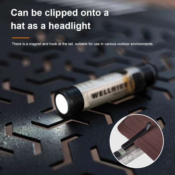 Mini Taschenlampe LUMIRO PocketBeam | 350 lm | Magnetisch & mit Haken | USB-C Aufladbar | Für Camping & Outdoor