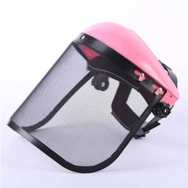 SafeCut Schutzhelm | Edelstahl-Gesichtsschutz für Garten & Bau | Vollmaske gegen Spritzer & Schläge | 39×20 cm
