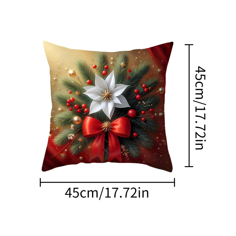 Weihnachts-Kissenhülle Lunavia | 2D Druck | Santa Claus Design | 45×45 cm | Festliche Weihnachtsdeko & Geschenkidee