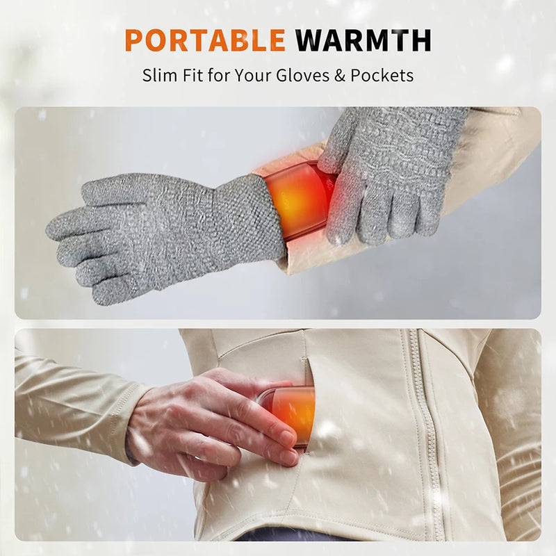 coldSky 2-in-1 Hand Warmers Rechargeable 2 Pack Magnetic Electric Hand Warmer with Digital Display, Portable Pocket Hand Warmer