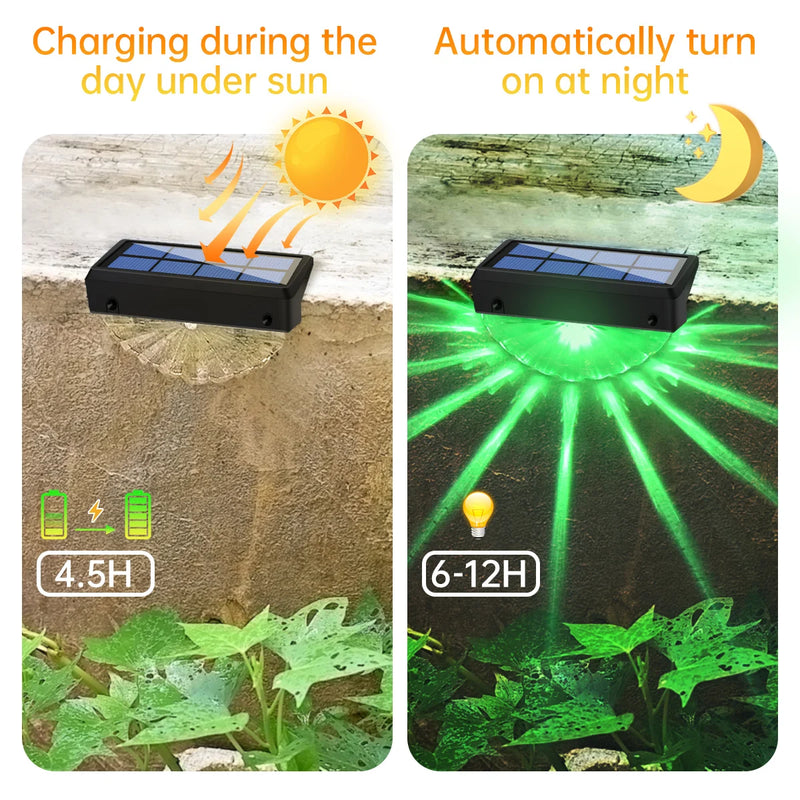 Solar-LED Außenleuchten Lumora Step | Farbwechsel oder Warmweiß | Wetterfest IP44 | Für Treppen, Zäune & Terrassen