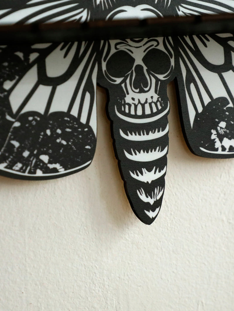 Kristall Regal MysticWings | Schwebendes Wandregal mit Libelle & Schmetterling | Halloween & Gothic Deko