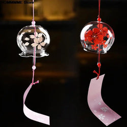 Glas-Windglocke Hanabira | Japanischer Stil | Klarer Klang & Zieranhänger | Handgefertigt