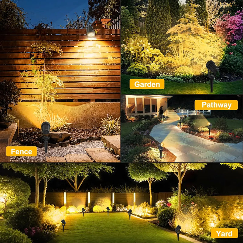 Solar Gartenstrahler LumiGlow DuoColor | 3000K/6000K Warm- & Kaltweiß | IP65 Wasserdicht | Automatischer Dämmerungssensor
