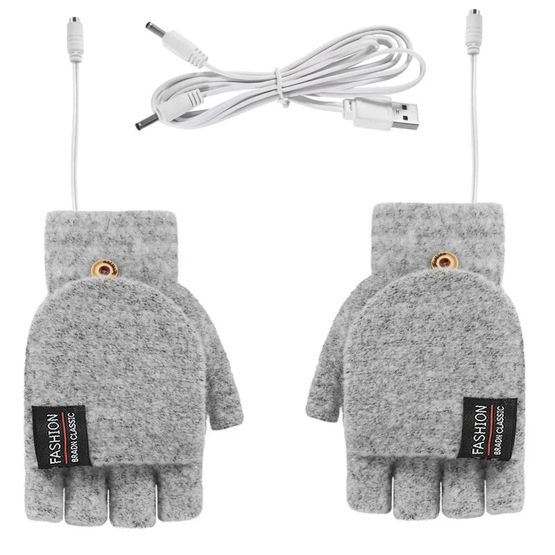 ThermoLoom USB Heizhandschuhe | 3 Wärmestufen | Weiches Strickmaterial | Unisex Einheitsgröße