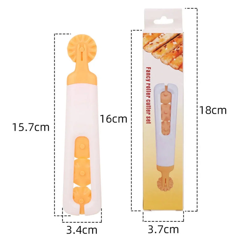 Bakelo Teigroller Schneider | Vielseitiger Kuchenteig-Schneider | 15,7 × 3,4 cm | Backhelfer aus Kunststoff