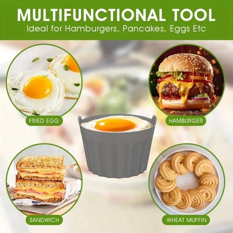 Backvivo Silikon Backformen | Antihaft Muffin- & Eierformen | Für Airfryer & Ofen | Flexibel & Wiederverwendbar