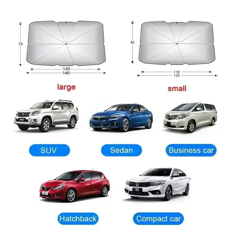 Auto-Sonnenschirm SunFold | UV-Schutz & Hitzeschutz | Kompakt & Faltbar | Für SUV & Hatchback