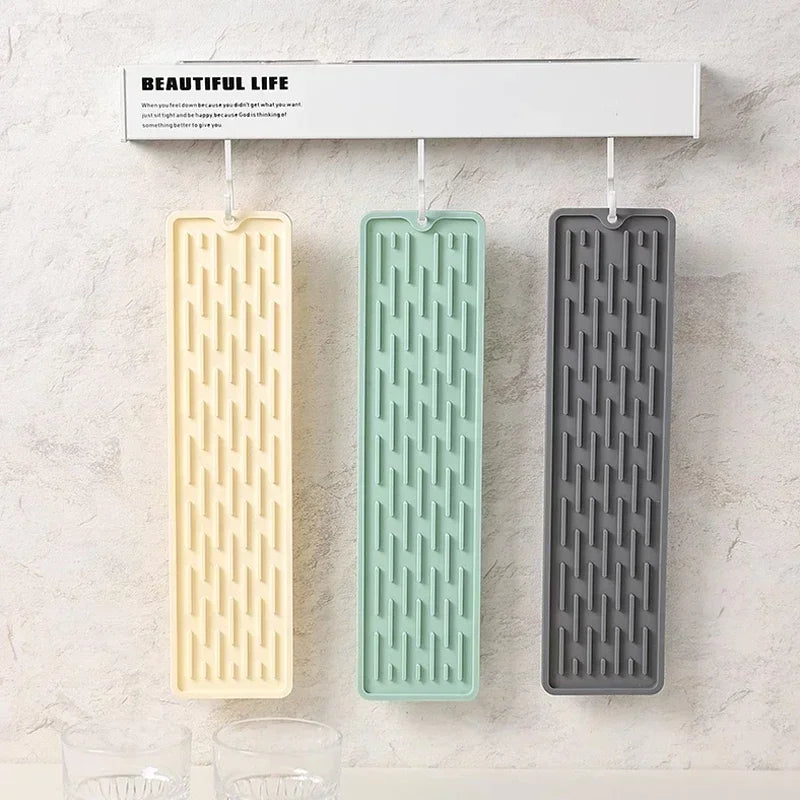 Silikon-Ablaufmatte Drylino | 35 × 8 cm oder 55 × 8 cm | Anti-Nässeschutz für Armaturen | Wiederverwendbar & hygienisch